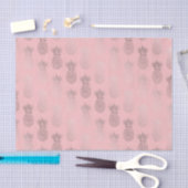 Elegant faux roos goudroze anananaspatroon tissuepapier (Craft)