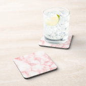 Elegant Faux Roze Marmer Beverage Coaster Bier Onderzetter (Rechterzijde)