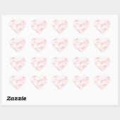 Elegant Faux Roze Marmer Hart Sticker (Vel)