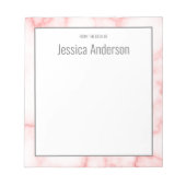 Elegant faux roze marmer uit het bureau van notitieblok (Voorkant)