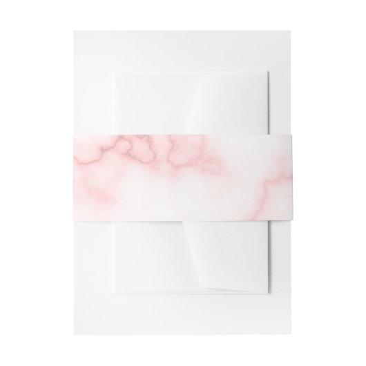Elegant Faux Roze Marmer Uitnodigingen Wikkel (Voorkant Voorbeeld)