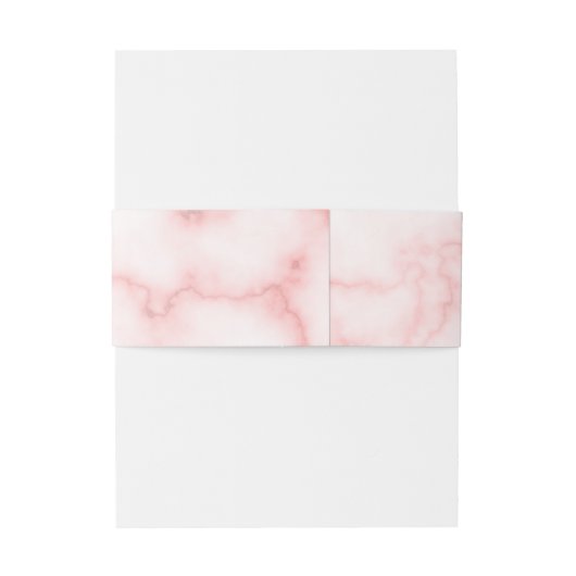 Elegant Faux Roze Marmer Uitnodigingen Wikkel (Achterkant Voorbeeld)