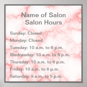 Elegant Faux Roze Marmer Uours Poster