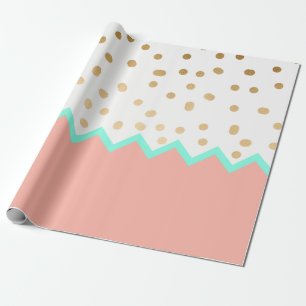 elegant faux schattige goudpokstippen cadeaupapier