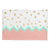 elegant faux schattige goudpokstippen kussensloop (Achterkant)