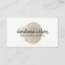 ELEGANT FAUX SILVER BLACK BRUSH STROKE CALLIGRAPHY VISITEKAARTJE