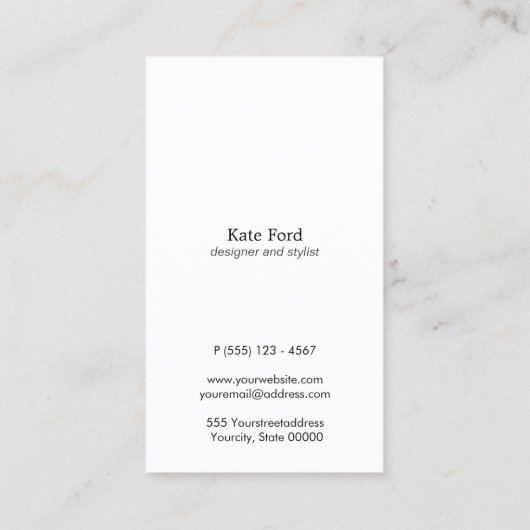 Elegant Faux Silver en Turquoise Striped Modern Visitekaartje (Achterkant)