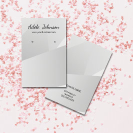 Elegant Faux Silver Geometric Earring Card Visitekaartje