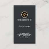 Elegant Faux Silver Gold Waves CEO Founder Visitekaartje (Achterkant)