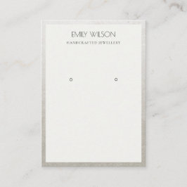 ELEGANT FAUX SILVER GRENS FOLIE EARRING DISPLAY VISITEKAARTJE