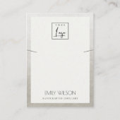 ELEGANT FAUX SILVER GRENSOVERSCHRIJDENDE WEERGAVE  VISITEKAARTJE (Voorkant)