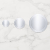 Elegant Faux Silver Metallic look Moderne Sjabloon Confetti (Achterkanten)