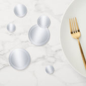 Elegant Faux Silver Metallic look Moderne Sjabloon Confetti (Groep)