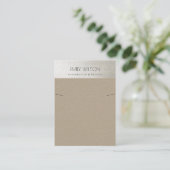 ELEGANT FAUX SILVER RUSTIC KRAFT KETTING DISPLAY VISITEKAARTJE (Staand voorkant)