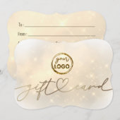 elegant faux spaart je logo cadeaukaart kaart (Voorkant / Achterkant)