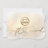 elegant faux spaart je logo cadeaukaart kaart (Voorkant)