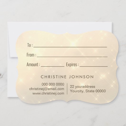 elegant faux spaart je logo cadeaukaart kaart (Achterkant)