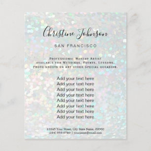 elegant faux sparkle effect schoonheidssalon flyer