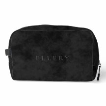 Elegant Faux Stamp on Mottled Black