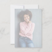 Elegant Faux Vellum Overlay Foto Graduparty Kaart (Achterkant)