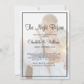 Elegant Faux Vellum Overlay Photo Rehearal Dinner Kaart (Voorkant)