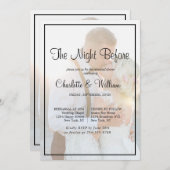 Elegant Faux Vellum Overlay Photo Rehearal Dinner Kaart (Voorkant / Achterkant)