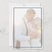 Elegant Faux Vellum Overlay Photo Wedding Save The Save The Date (Achterkant)