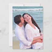 Elegant Faux Vellum Photo Beach Wedding Save The Date (Achterkant)