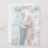 Elegant Faux Vellum White en Black Photo Weddensch Kaart (Achterkant)