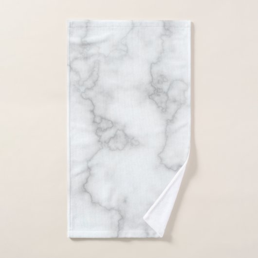 Elegant Faux White Marble Bad Handdoek (Handdoek)