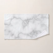Elegant Faux White Marble Bad Handdoek (Handdoek)