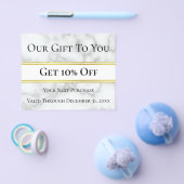 Elegant Faux White Marble Business Discount Flyer (Enkel)