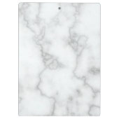 Elegant Faux White Marble Klembord (Achterkant)