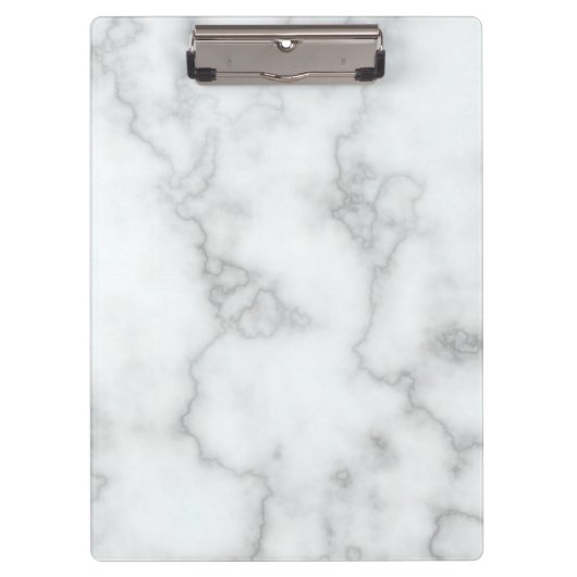 Elegant Faux White Marble Klembord (Voorkant)