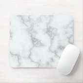 Elegant Faux White Marble Muismat (Met muis)