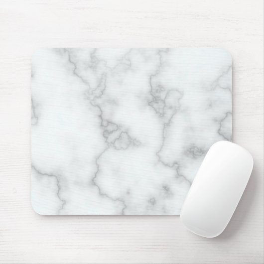 Elegant Faux White Marble Muismat (Met muis)