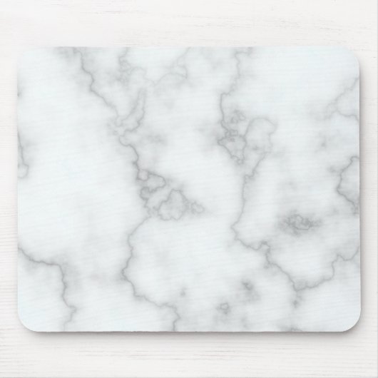 Elegant Faux White Marble Muismat (Voorkant)