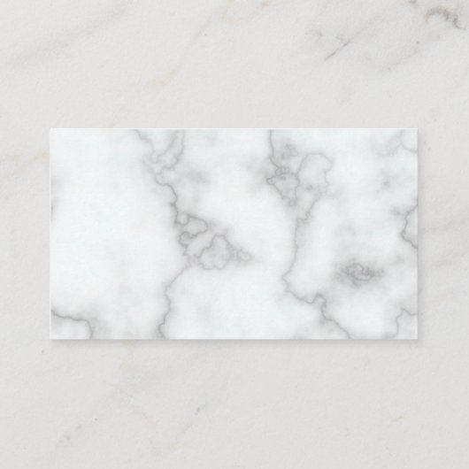 Elegant Faux White Marble New Address Informatiekaartje (Achterkant)