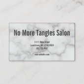 Elegant Faux White Marble Salon Loyalty Kaart Visitekaartje (Voorkant)