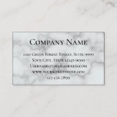Elegant Faux White Marble Sjabloon Korting Visitekaartje (Achterkant)