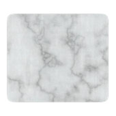 Elegant Faux White Marble Snijplank (Voorkant)