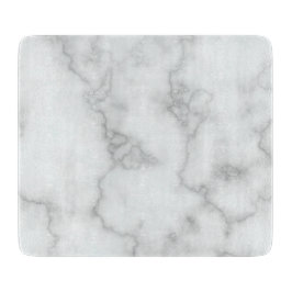 Elegant Faux White Marble Snijplank