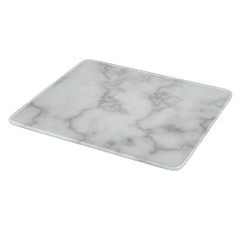 Elegant Faux White Marble Snijplank