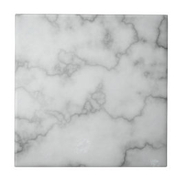 Elegant Faux White Marble Tegeltje