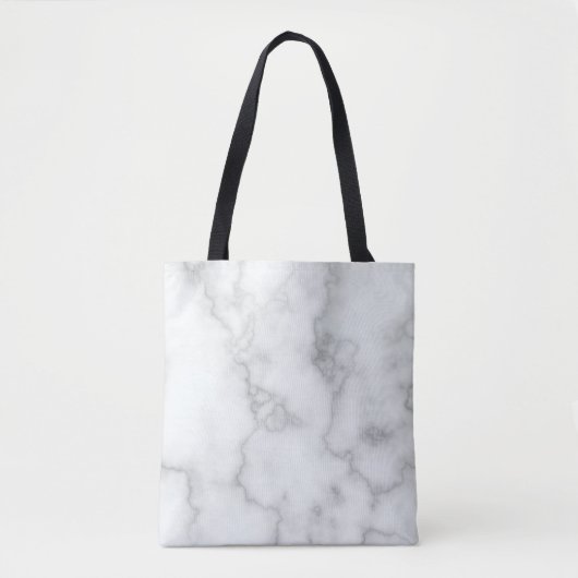 Elegant Faux White Marble Tote Bag (Voorkant)