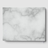 Elegant Faux White Marmer Jouw Logo hier Gastenboek (Achterkant)