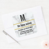 Elegant Faux Wit Marmeren Monogram We hebben verpl Vierkante Sticker (Envelop)