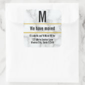 Elegant Faux Wit Marmeren Monogram We hebben verpl Vierkante Sticker (Tas)