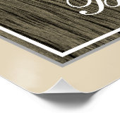 Elegant, Faux Wood, Faux Gold 75th Birthday + Naam Poster (Hoek)