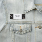 Elegant Faux Zwart Marmer Consultant Bedrijf Naamplaatje (In situ)